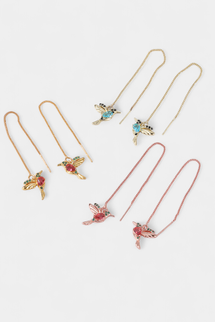 Assorted Zirconium Bird Earrings