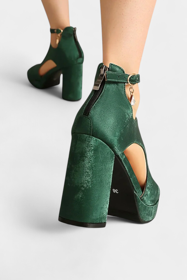 Lopez Multicolor Chunky Heels