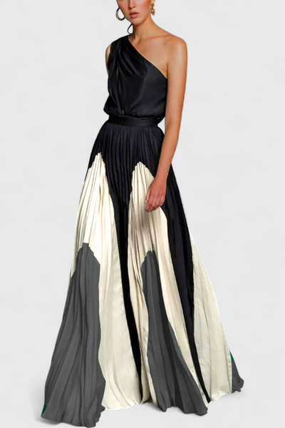 Vestido Maxi Off-Shoulder Antía con Estampado Sofisticado
