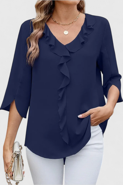 Blusa Casual Annemiek de Corte Suelto y Estilo Elegante