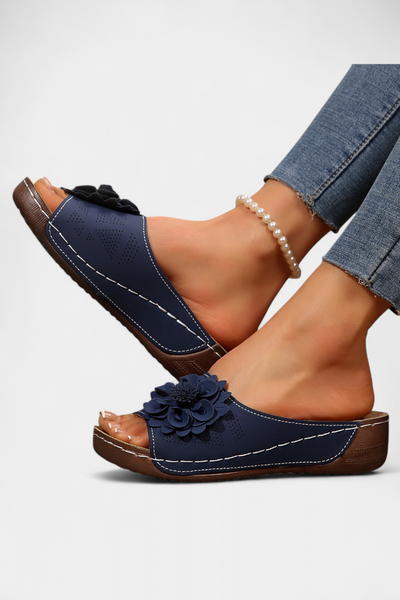 Sandalias Ortopédicas Rica con Flor 3D y Suela Confortable