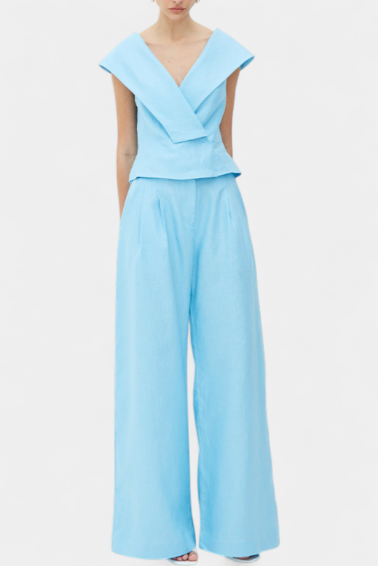 Conjunto Asimétrico Hayden: Top y Pantalón Palazzo