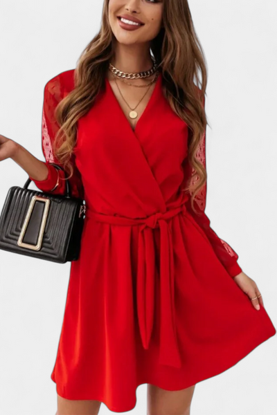 Vestido Mini Elegante Calandra con Escote Sofisticado y Silueta Halagadora
