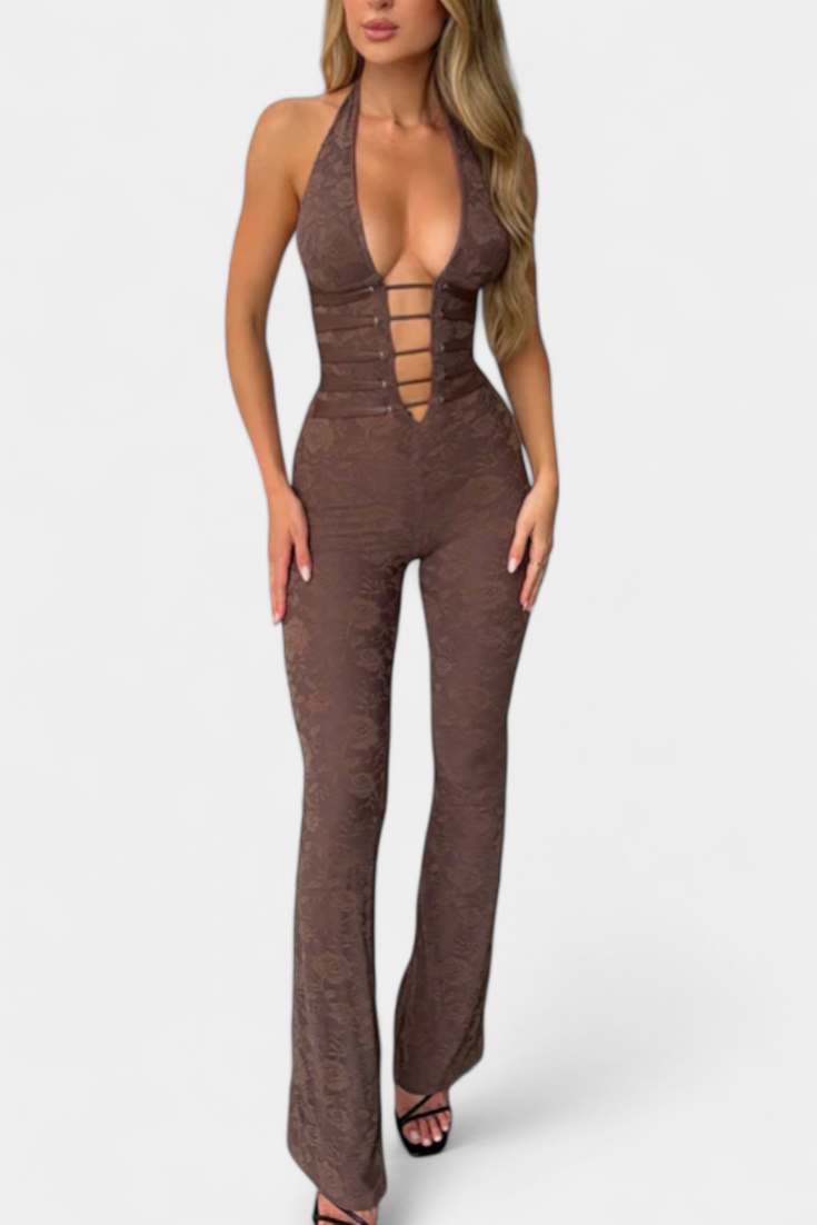 Mono Halter de Encaje Kendra con Espalda Ajustable