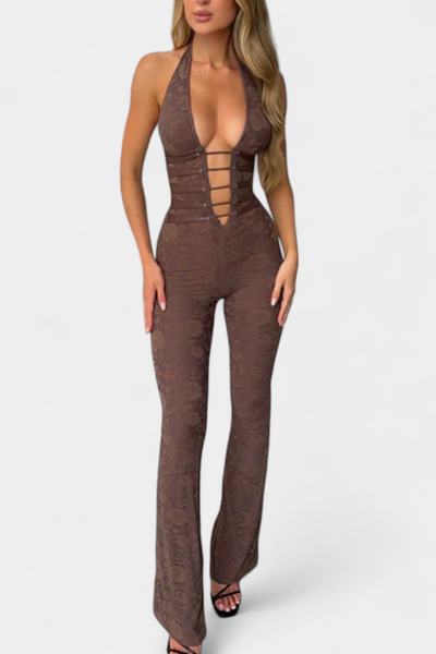 Mono Halter de Encaje Kendra con Espalda Ajustable