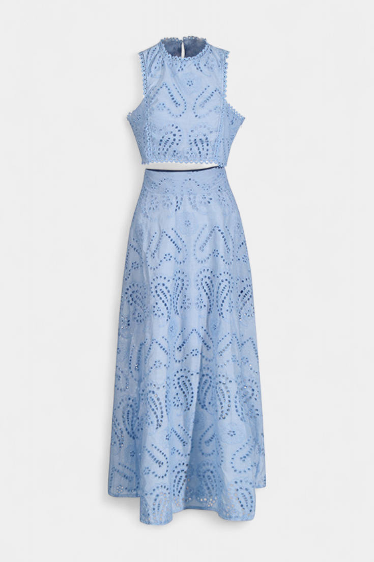 Conjunto Romántico de Encaje Floral Danitza