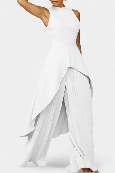 Chrysoula Conjunto Asimétrico con Pantalones Plisados