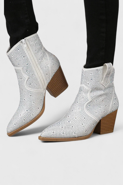 Berenice Botas Chic con Detalles en Patchwork y Cremallera Lateral
