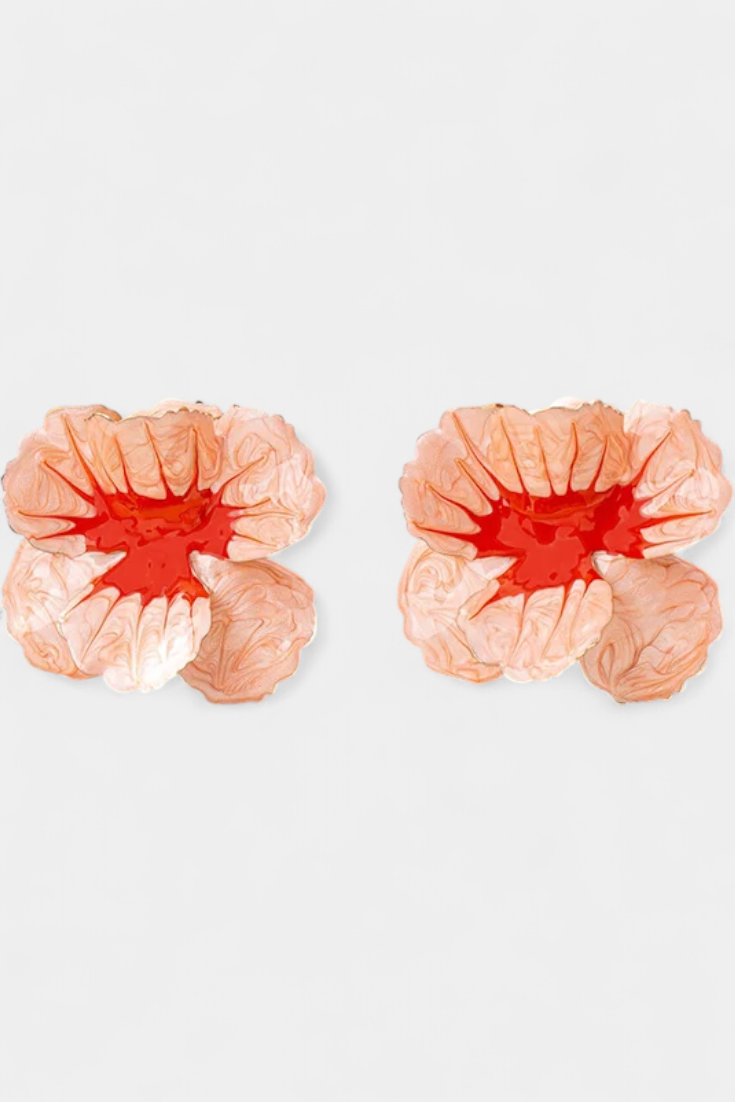 Pendientes Florales de Diseño Geométrico