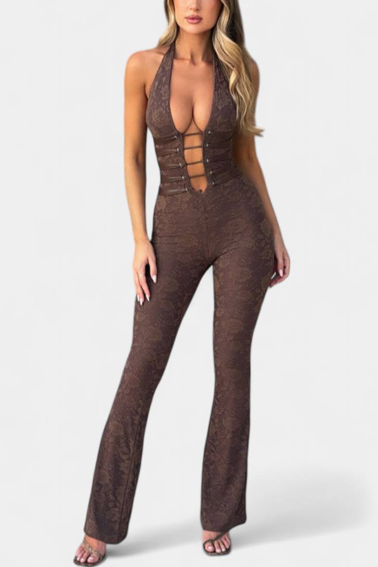 Mono Halter de Encaje Kendra con Espalda Ajustable