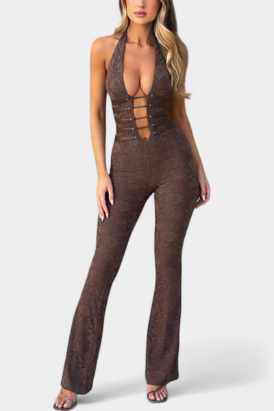 Mono Halter de Encaje Kendra con Espalda Ajustable