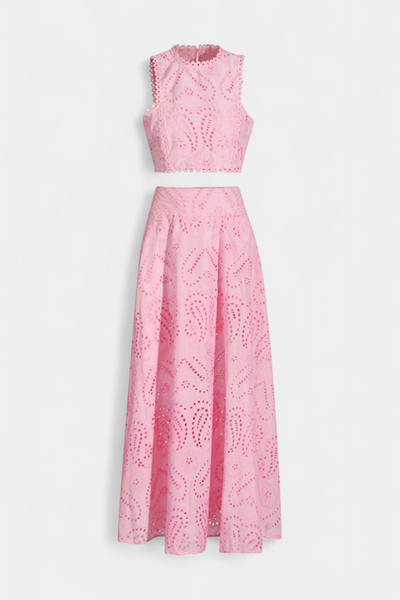 Conjunto Romántico de Encaje Floral Danitza