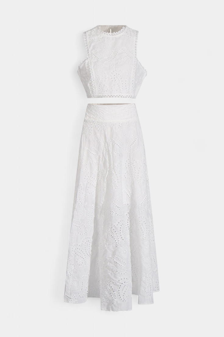 Conjunto Romántico de Encaje Floral Danitza
