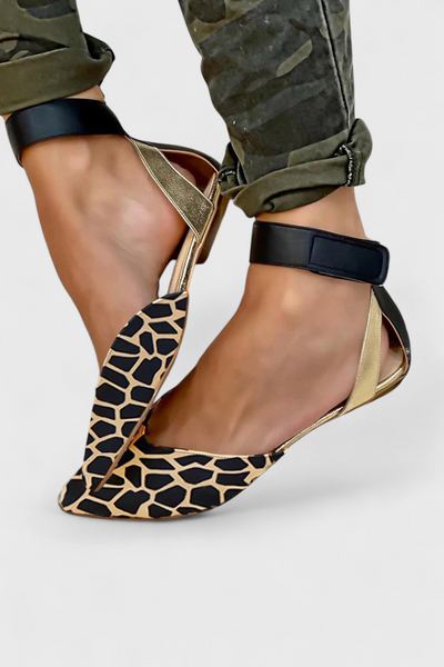Ninel Zapatillas Chic con Tiras Coloridas y Diseño Clásico