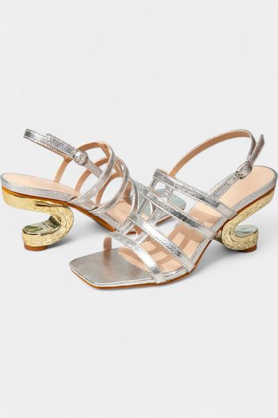 Deborah Brillant Metallic Heels