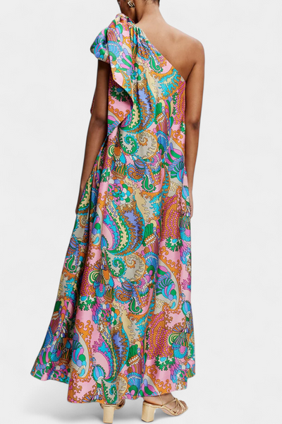 Vestido Maxi Ginette con Diseño de Arcoíris
