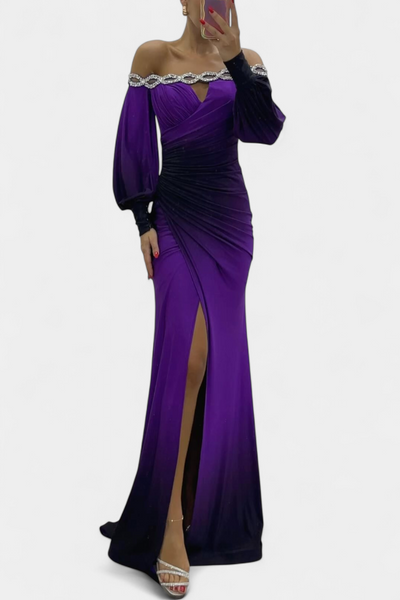 Julitta Vestido Maxi Ombre con Hombros al Descubierto