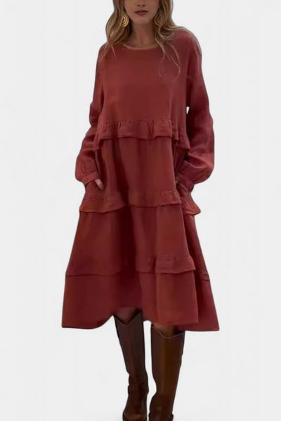 Jada Sudadera Vestido con Volantes y Estilo Casual-Chic