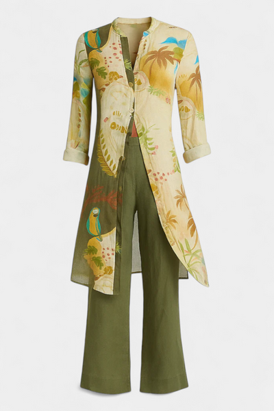 Conjunto de Lino Melvina con Diseño Clásico y Atemporal