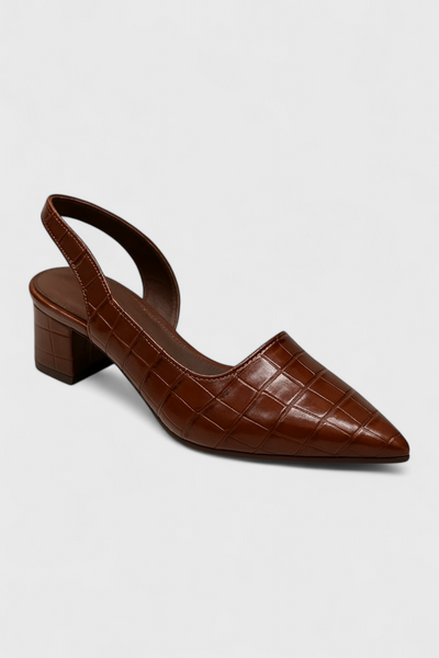 Elegantes Tacones Slingback Ava con Punta Fina