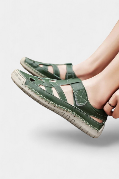 Sandalias Ergonómicas Kaia de Cuero Sintético con Diseño Lateral