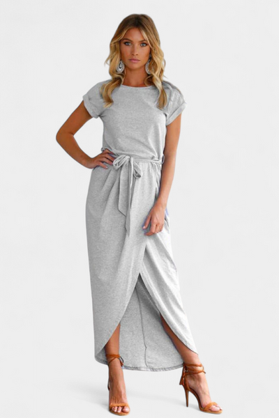 Vestido Midi Envolvente Clarissa con Abertura Lateral