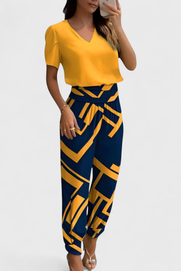 Cassandra Conjunto de Top y Pantalones