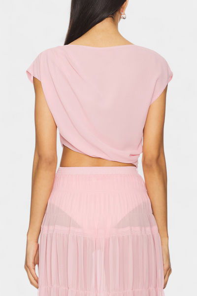 Nalia Falda de Chifón con Cintura Elástica y Capas Fluidas