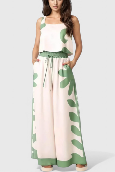 Conjunto Floral Boho Sin Mangas Serafina