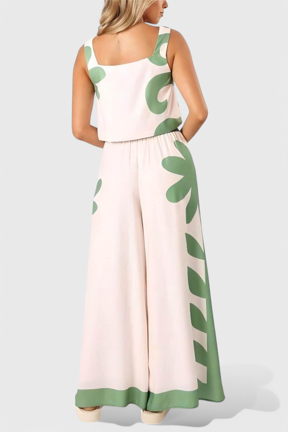 Conjunto Floral Boho Sin Mangas Serafina