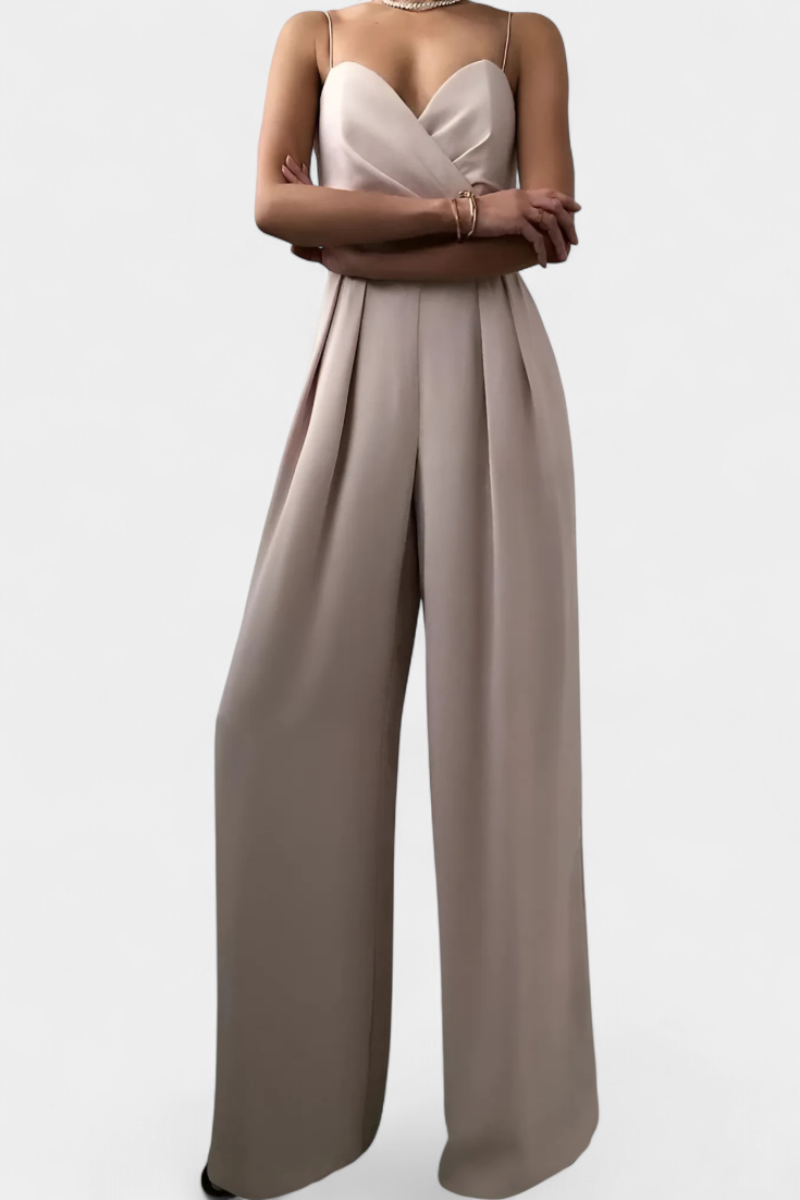 Romily Mono Elegante con Tirantes y Pierna Ancha