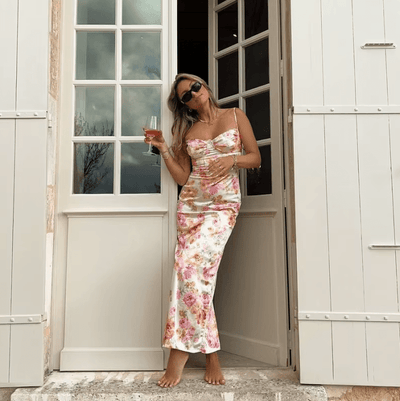 Beau | Vestido largo de verano con estampado floral