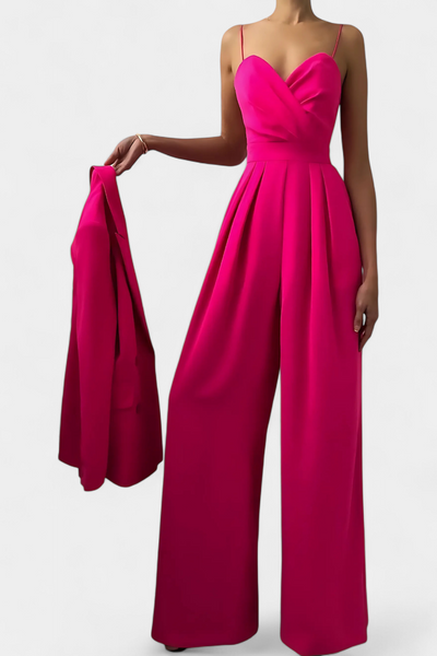 Romily Mono Elegante con Tirantes y Pierna Ancha