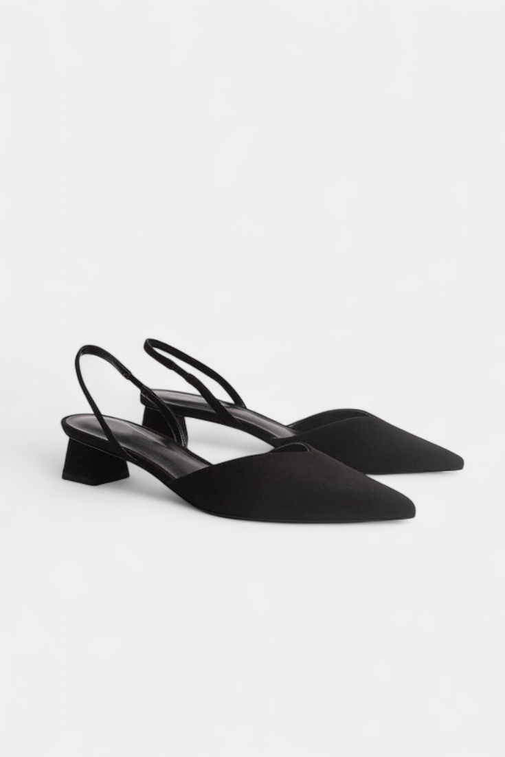 Babette Pointed Toe Slingback Heels
