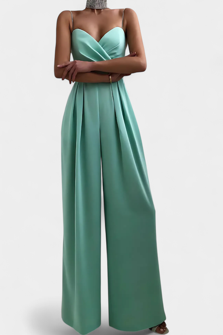 Romily Mono Elegante con Tirantes y Pierna Ancha